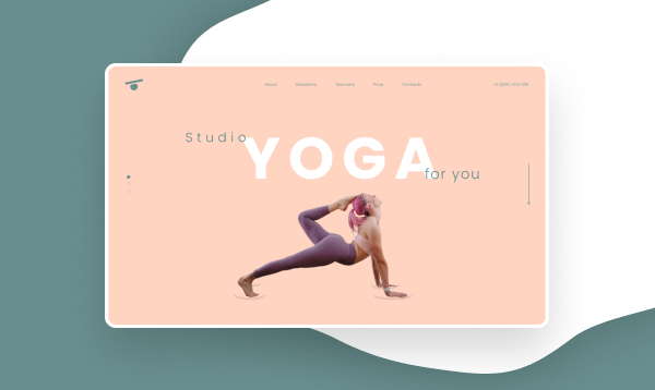 Разработка сайта визитки Yoga studio website